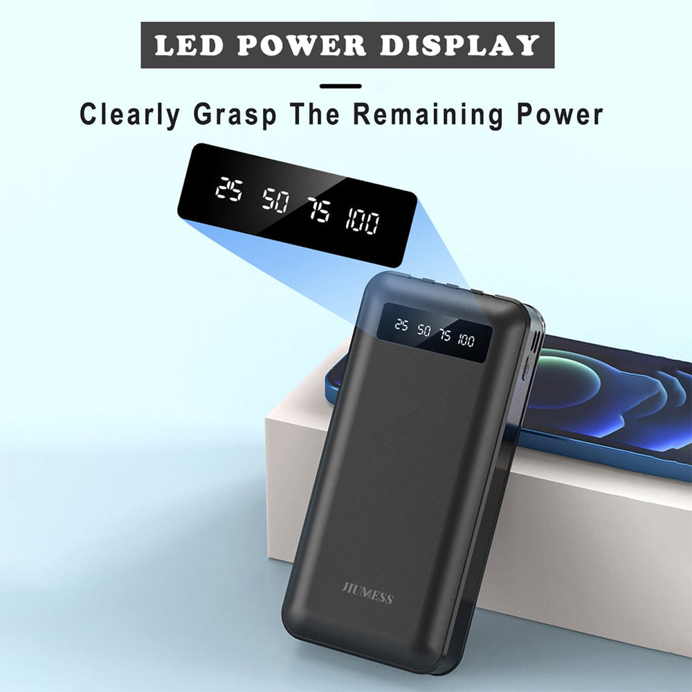20000Mah Power Bank Portable Charger with Cables Compatible for Iphone, Android Cell Phone — view 5